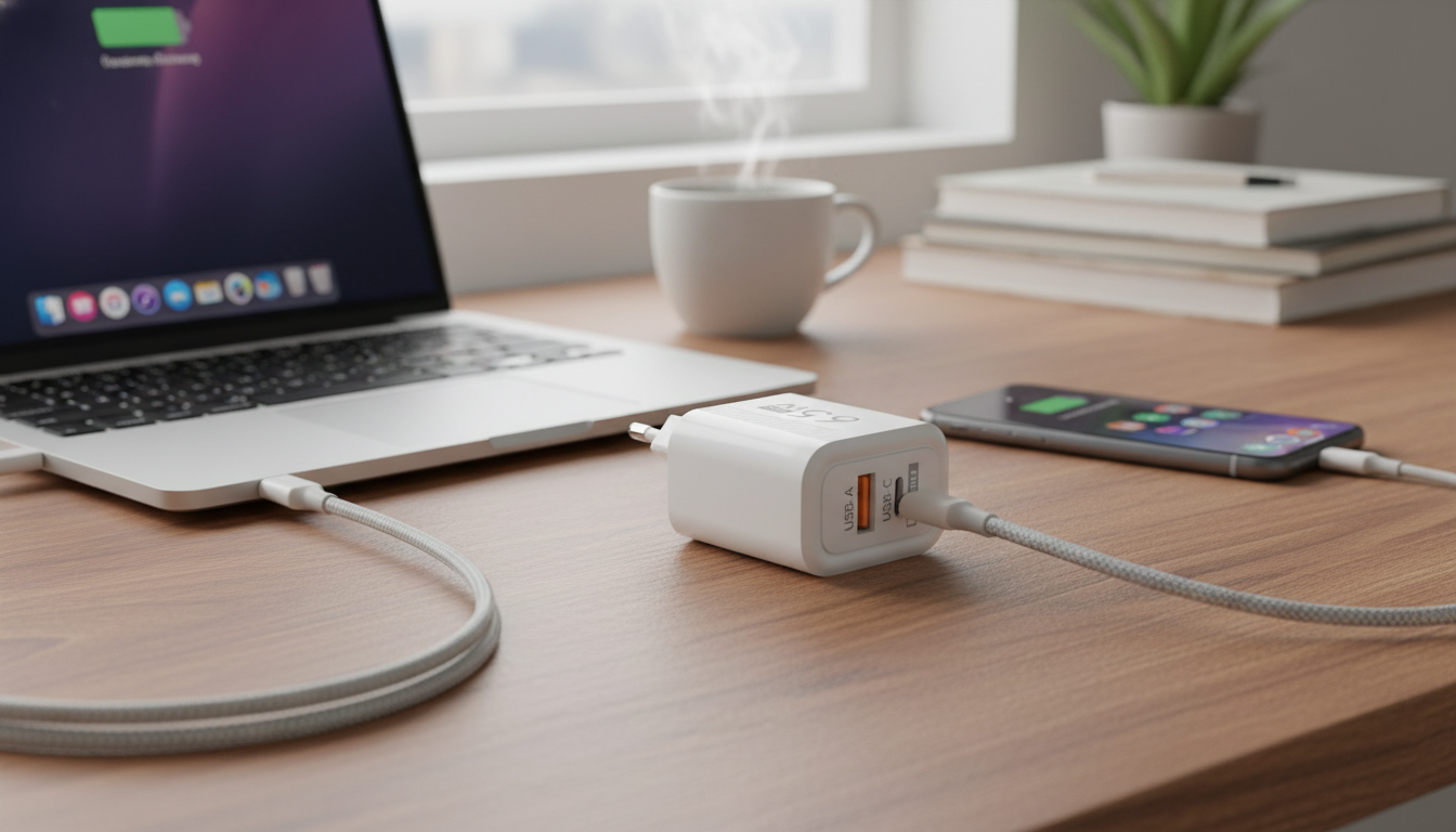 65W GaN USB-C Wall Charger: Quick Charge + USB PD