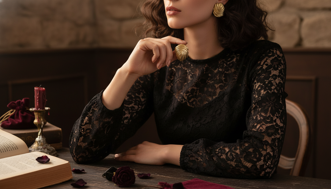 Gothic Gold Geometric Stud Earrings: Vintage Edge