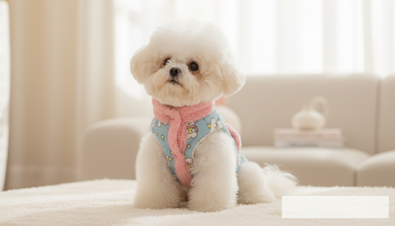 Plush High-Collar Dog Coat for Small Dogs This Fall
