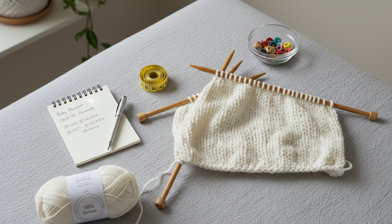 Cast-On Stitches for a Baby Blanket (Easy Formula)
