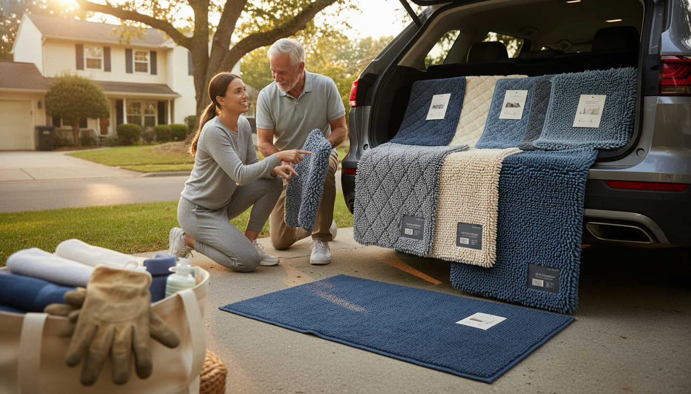 Best Non-Slip, Absorbent Bath Mat Material: Microfiber